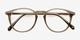 Prism Taupe Acétate Montures de lunettes de vue d'EyeBuyDirect, Vue Rapprochée