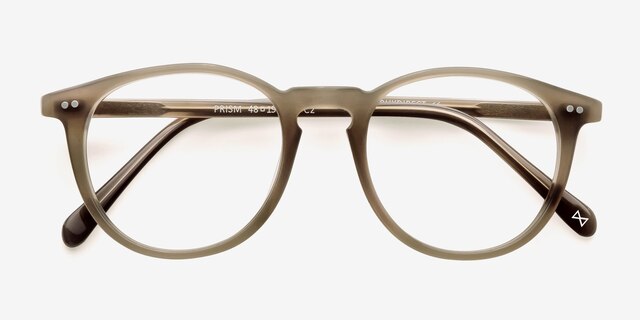 Prism Taupe AcetateEyeglass Frames from EyeBuyDirect, Closed View