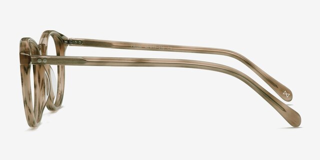 Prism Chestnut AcetateEyeglass Frames from EyeBuyDirect, Side View