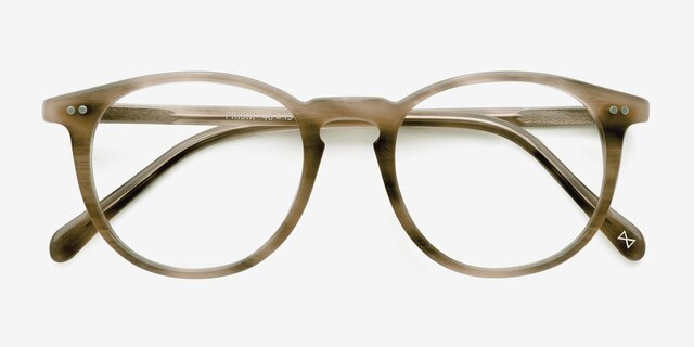Prism Chestnut AcetateEyeglass Frames from EyeBuyDirect, Closed View