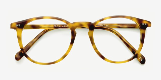 Prism Blonde Tortoise AcétateMontures de lunettes de vue d'EyeBuyDirect, Vue Rapprochée