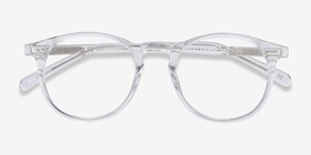 Prism Transparent Acétate Montures de lunettes de vue d'EyeBuyDirect, Vue Rapprochée