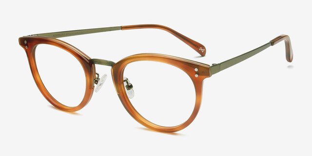 Nostalgia Cinnamon AcetateEyeglass Frames from EyeBuyDirect, Angle View