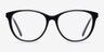 Level Noir AcétateMontures de lunettes de vue d'EyeBuyDirect, Vue de Face