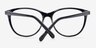Level Noir AcétateMontures de lunettes de vue d'EyeBuyDirect, Vue Rapprochée