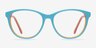 Level Bleu pâle AcétateMontures de lunettes de vue d'EyeBuyDirect, Vue de Face