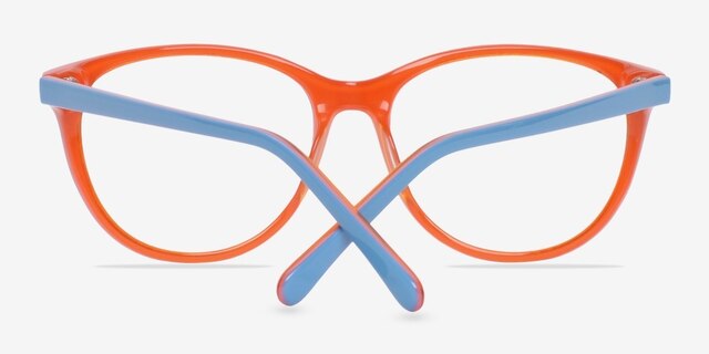 Level Bleu pâle AcétateMontures de lunettes de vue d'EyeBuyDirect, Vue Rapprochée