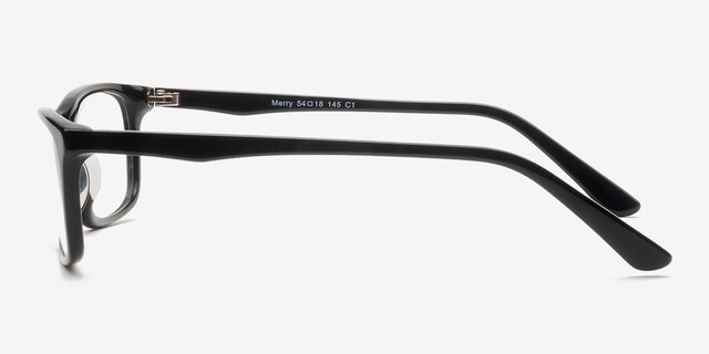 Merry Black AcetateEyeglass Frames from EyeBuyDirect, Side View