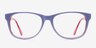 Lucky Bleu pâle AcétateMontures de lunettes de vue d'EyeBuyDirect, Vue de Face