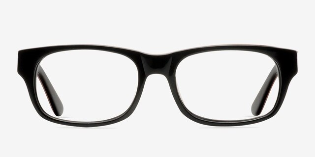 Ideal Black AcetateEyeglass Frames from EyeBuyDirect, Front View