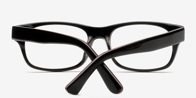 Ideal Black AcetateEyeglass Frames from EyeBuyDirect, Closed View