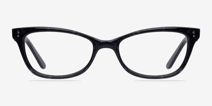 Clouds Black/Blue Acétate Montures de lunettes de vue d'EyeBuyDirect