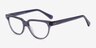 Treasure Gray AcetateEyeglass Frames from EyeBuyDirect, Angle View