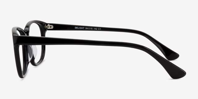 Delight Black AcetateEyeglass Frames from EyeBuyDirect, Side View