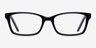 Velvet Black AcetateEyeglass Frames from EyeBuyDirect, Front View