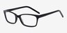 Velvet Black AcetateEyeglass Frames from EyeBuyDirect, Angle View