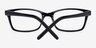 Velvet Black AcetateEyeglass Frames from EyeBuyDirect, Closed View