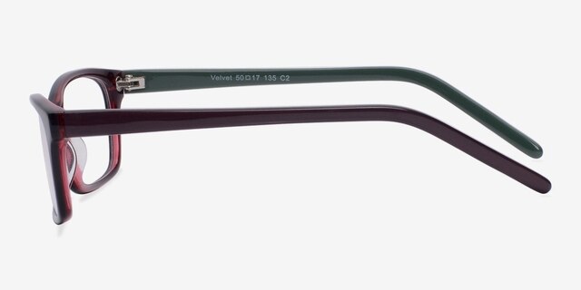 Velvet Purple AcetateEyeglass Frames from EyeBuyDirect, Side View