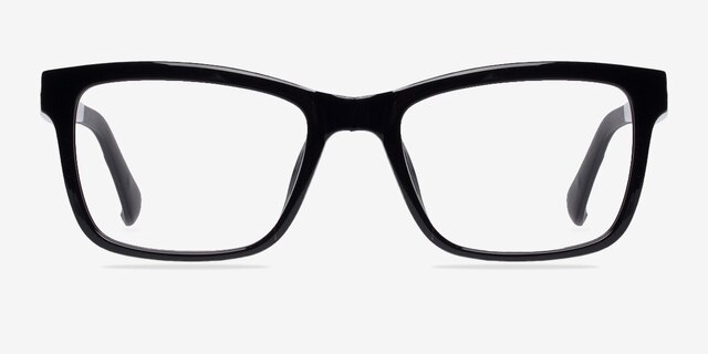 Abbey Black & White AcetateEyeglass Frames from EyeBuyDirect, Front View