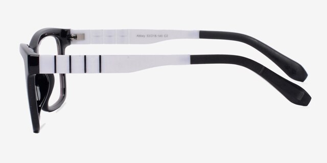 Abbey Black & White AcetateEyeglass Frames from EyeBuyDirect, Side View