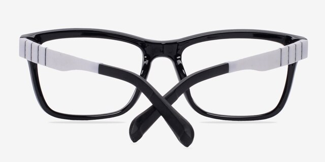 Abbey Black & White AcetateEyeglass Frames from EyeBuyDirect, Closed View