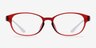 Hannah Red AcetateEyeglass Frames from EyeBuyDirect, Front View