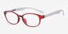 Hannah Red AcetateEyeglass Frames from EyeBuyDirect, Angle View
