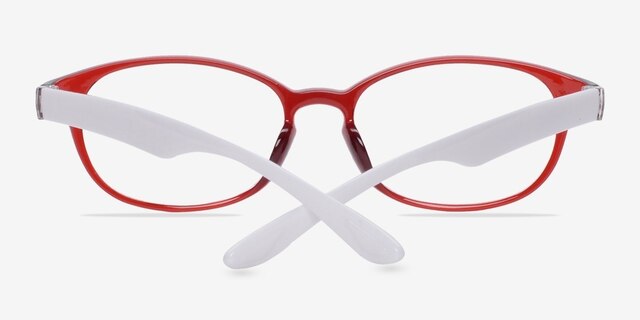 Hannah Red AcetateEyeglass Frames from EyeBuyDirect, Closed View