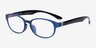 Hannah Blue AcetateEyeglass Frames from EyeBuyDirect, Angle View
