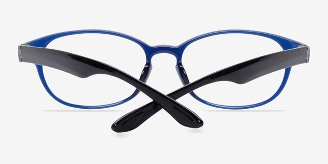 Hannah Blue AcetateEyeglass Frames from EyeBuyDirect, Closed View