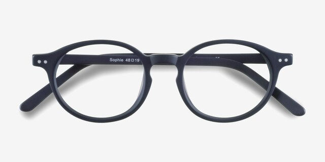 Sophie Navy AcetateEyeglass Frames from EyeBuyDirect, Closed View