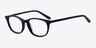 Valentin Navy AcetateEyeglass Frames from EyeBuyDirect, Angle View