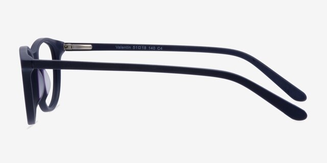 Valentin Navy AcetateEyeglass Frames from EyeBuyDirect, Side View