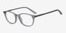 Valentin Clear & Gray AcetateEyeglass Frames from EyeBuyDirect, Angle View