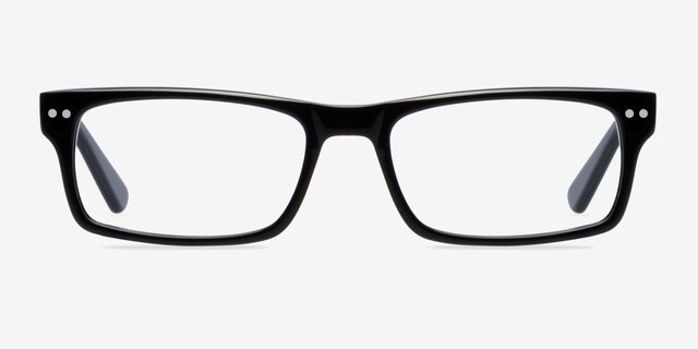 Vancouver Black AcetateEyeglass Frames from EyeBuyDirect, Front View