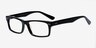 Vancouver Black AcetateEyeglass Frames from EyeBuyDirect, Angle View