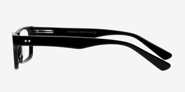 Vancouver Black AcetateEyeglass Frames from EyeBuyDirect, Side View