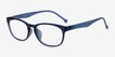 Drums Blue PlasticEyeglass Frames from EyeBuyDirect, Angle View