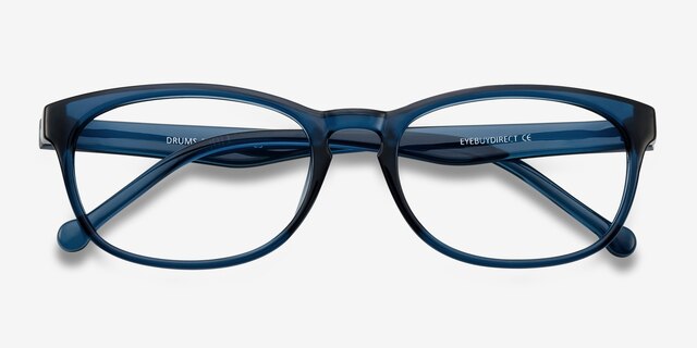 Drums Blue PlasticEyeglass Frames from EyeBuyDirect, Closed View