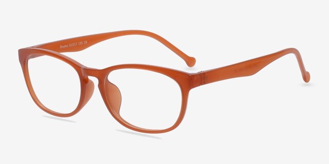 Drums Orange PlasticEyeglass Frames from EyeBuyDirect, Angle View