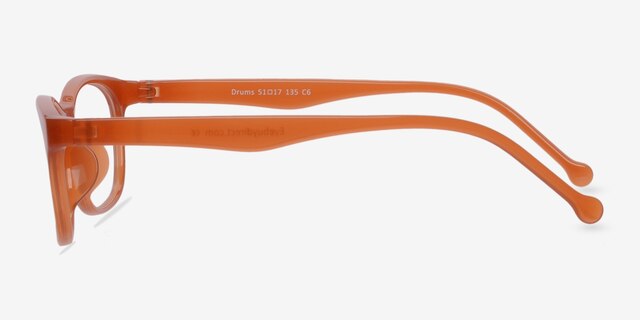 Drums Orange PlasticEyeglass Frames from EyeBuyDirect, Side View