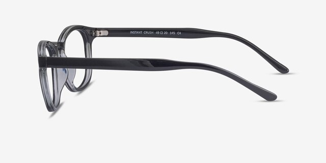 Instant Crush Clear & Black PlasticEyeglass Frames from EyeBuyDirect, Side View