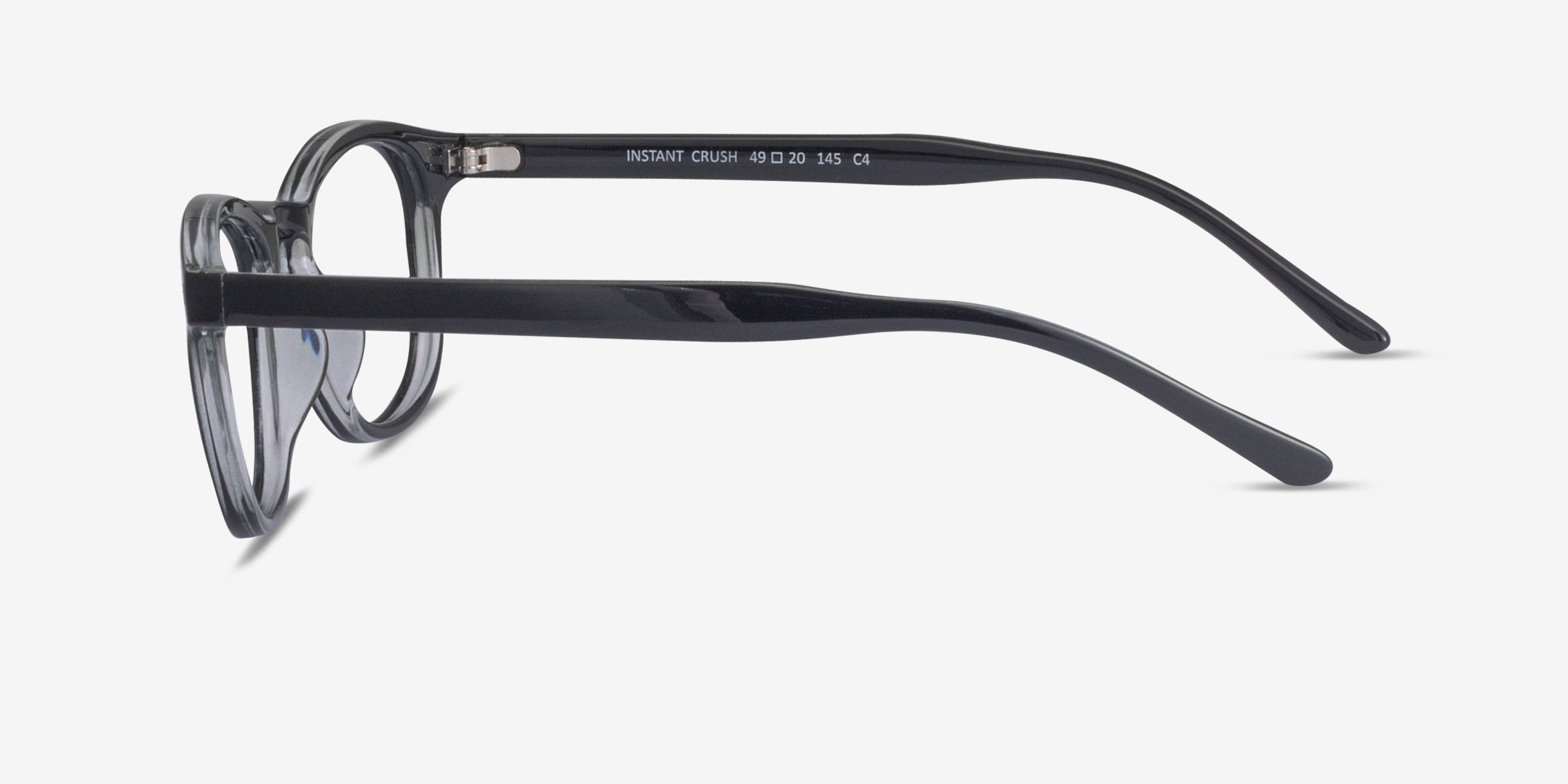 Instant Crush Round Clear & Black Full Rim Eyeglasses Eyebuydirect
