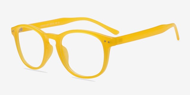 Instant Crush Jaune PlastiqueMontures de lunettes de vue d'EyeBuyDirect, Vue d'Angle