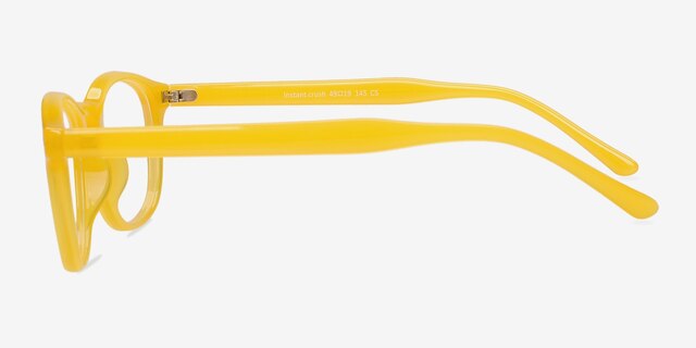 Instant Crush Jaune PlastiqueMontures de lunettes de vue d'EyeBuyDirect, Vue de Côté