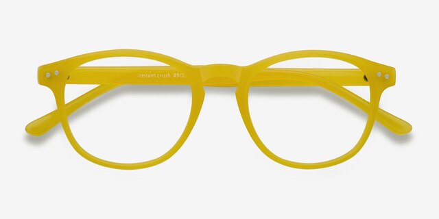 Instant Crush Jaune PlastiqueMontures de lunettes de vue d'EyeBuyDirect, Vue Rapprochée