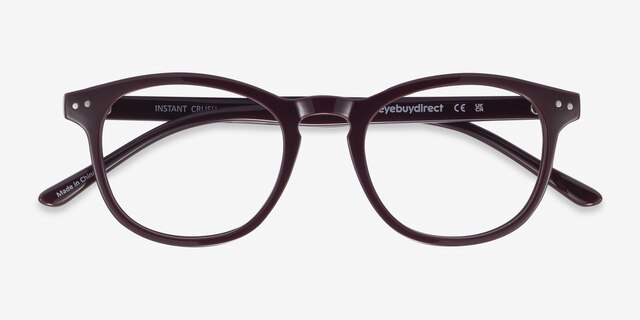 Instant Crush Red PlasticEyeglass Frames from EyeBuyDirect, Closed View