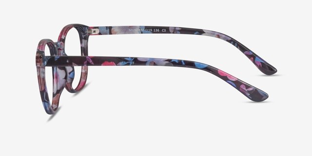 Muse Pink Floral PlastiqueMontures de lunettes de vue d'EyeBuyDirect, Vue de Côté