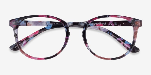 Muse Pink Floral PlastiqueMontures de lunettes de vue d'EyeBuyDirect, Vue Rapprochée