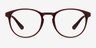 Muse Dark Red PlasticEyeglass Frames from EyeBuyDirect, Front View
